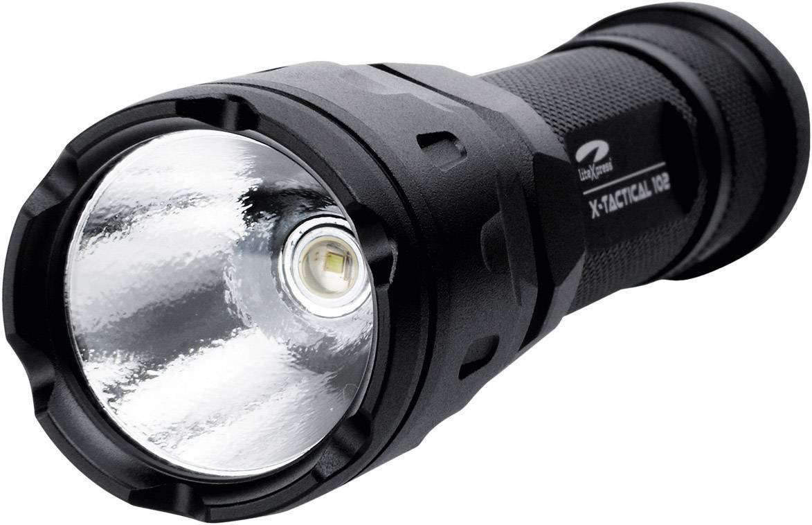 LiteXpress X-Tactical 102 LED Taschenlampe batteriebetrieben 34 h 176 g