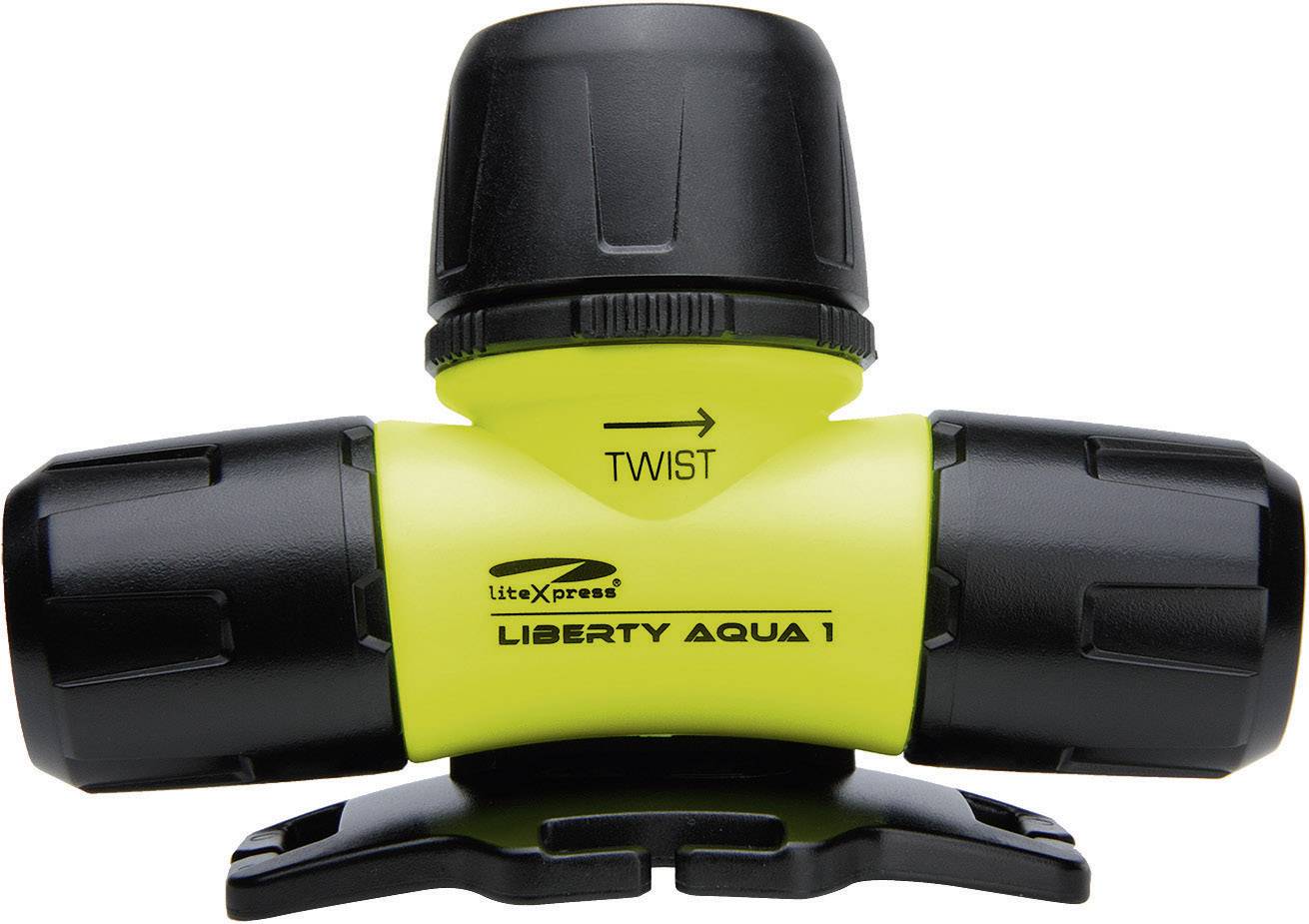 LiteXpress LXL10000W4 Liberty Aqua 1 LED Taucher-Stirnlampe 146lm batteriebetrieben 180g Gelb, Schwarz
