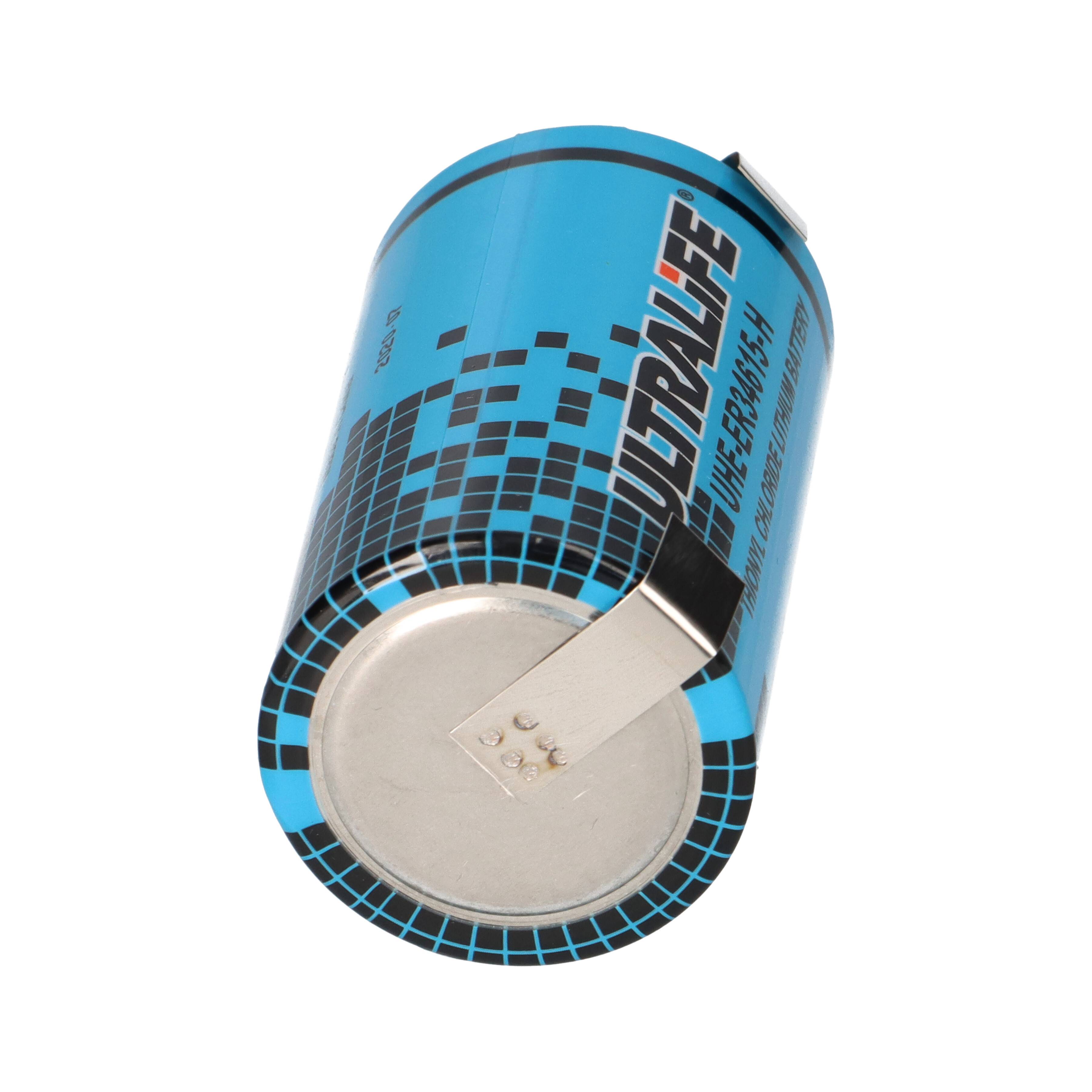 Ultralife UHE-ER34615 bobbin cell U-Lötfahne - D Rundzelle Lithium-Thionylchlorid 3,6V 19000mAh