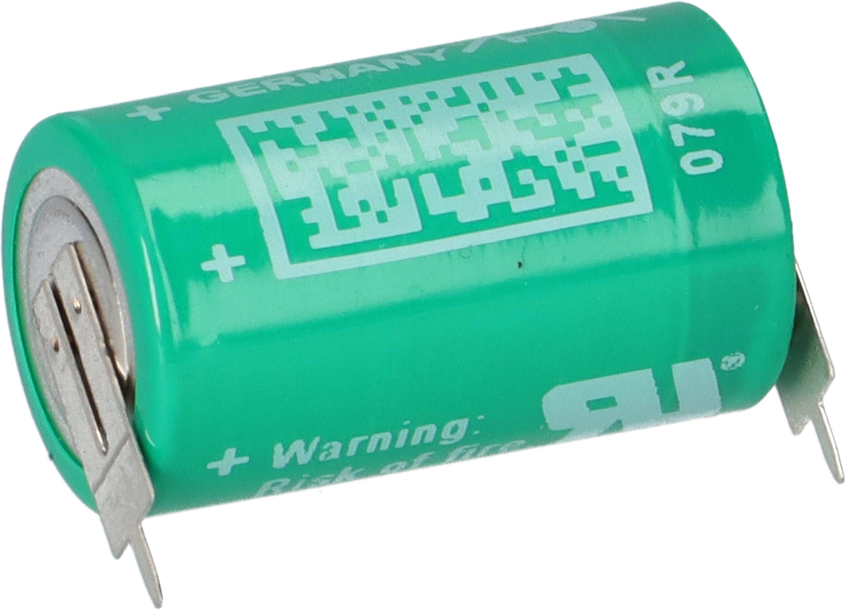 VARTA CR 1/2 AA 3V 950mAh 1/2AA Lithium Batterie – 2 Printpins +/-