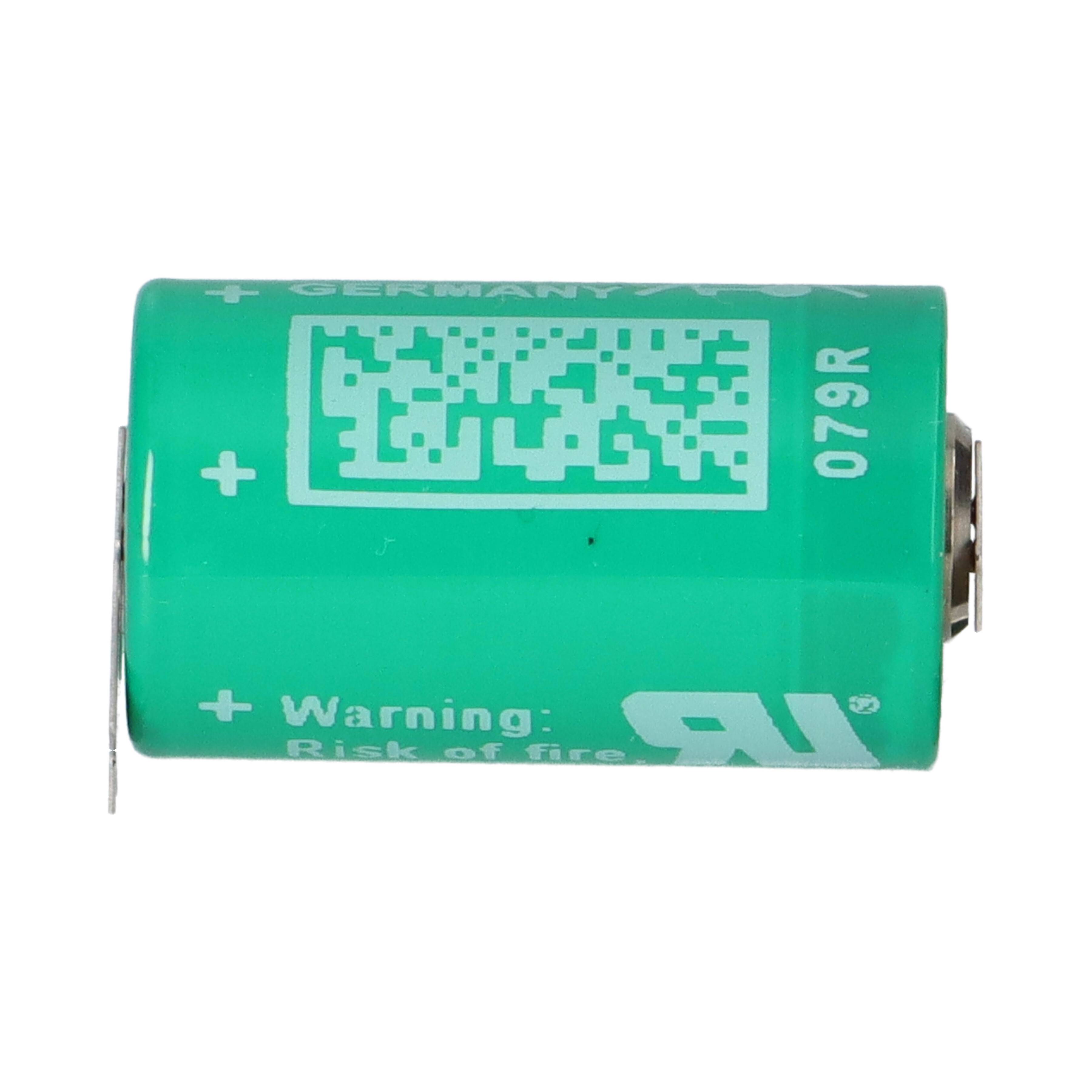 VARTA CR 1/2 AA 3V 950mAh 1/2AA Lithium Batterie – 2 Printpins +/-