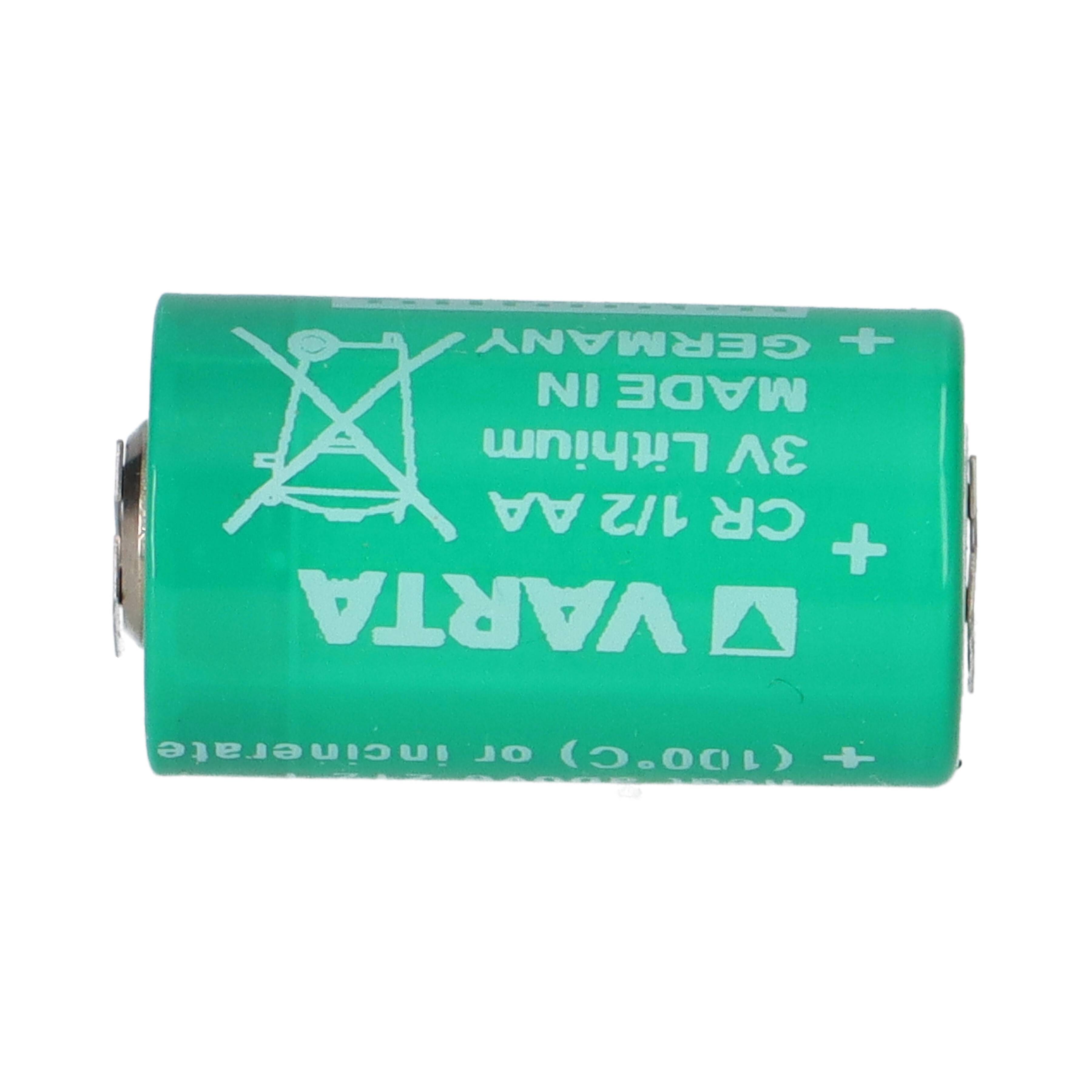 VARTA CR 1/2 AA 3V 950mAh 1/2AA Lithium Batterie – 2 Printpins +/-