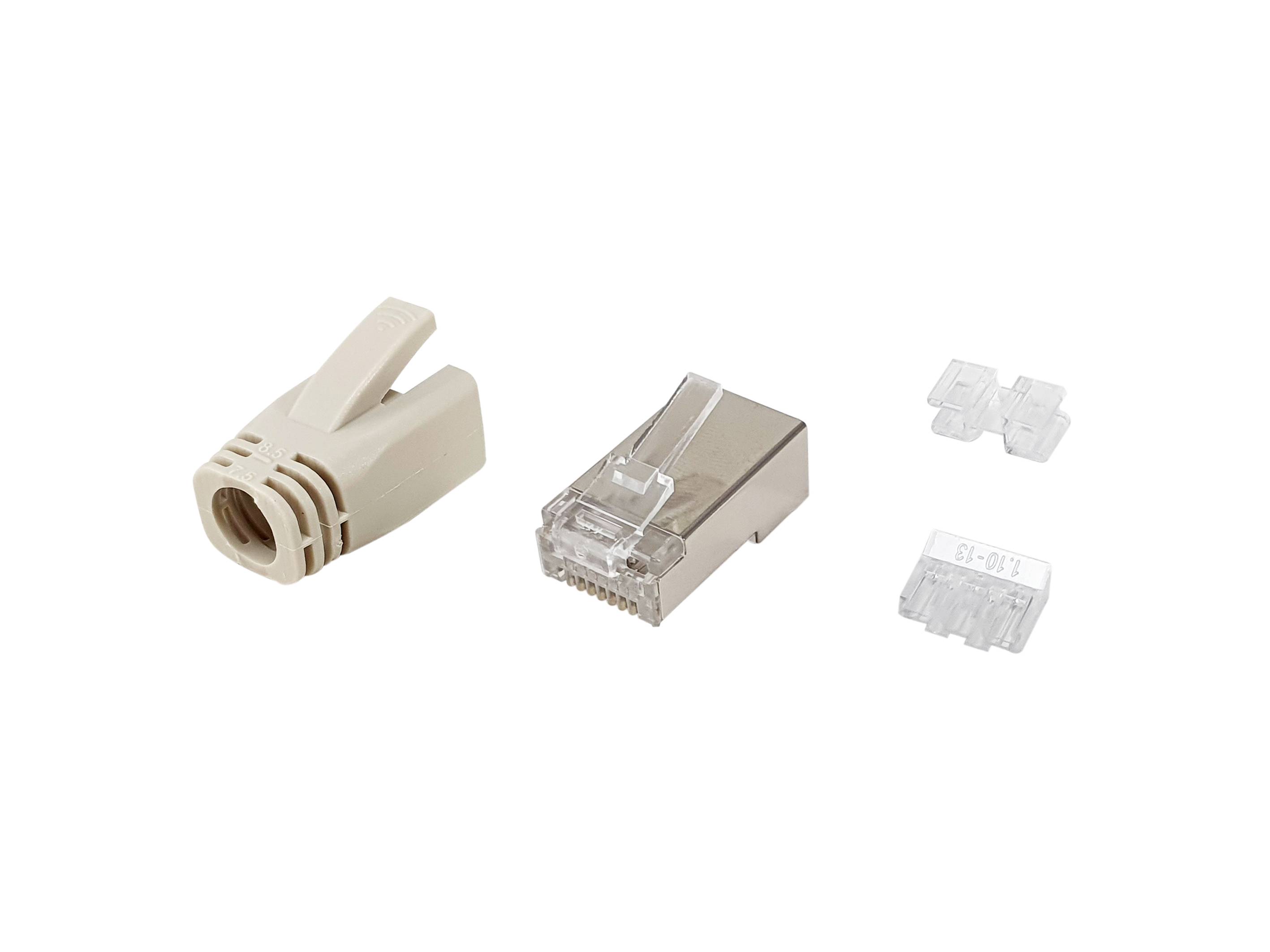 Equip Steckverbinder Cat6A RJ45 100er Set UTP geschirmt - CAT 6a - 0,275 m - Wei