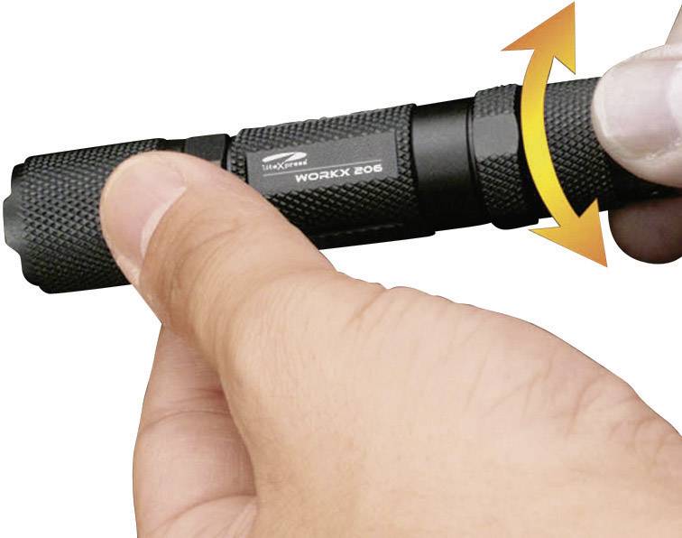 LiteXpress Workx 205 LED Mini-Taschenlampe batteriebetrieben 65 lm 2.5 h 38 g