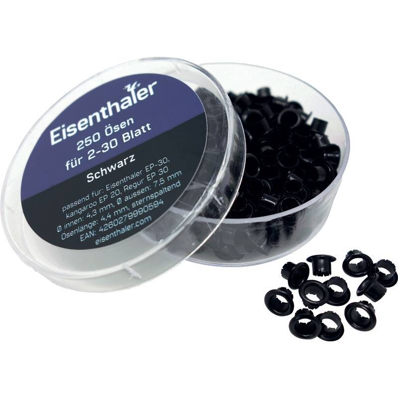 Eisenthaler Ösen EFC30-4.4mm, für 2 ? 30 Blatt, schwarz