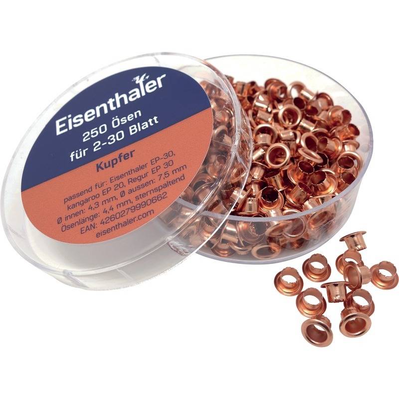 Eisenthaler Ösen EFC30-4.4mm, für 2 ? 30 Blatt, Kupfer
