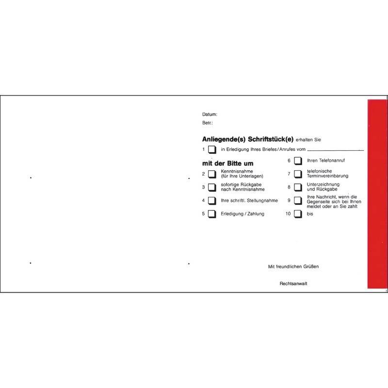 SoldanPlus Übersendungszettel, Grußformel "Rechtsanwalt"