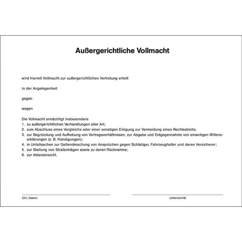 SoldanPlus Außergerichtliche Vollmacht