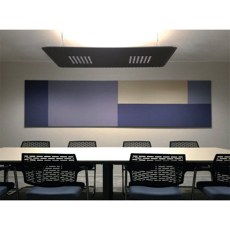 Artemide LED Akustik-Pendelleuchte Eggboard Matrix , 1.600 x 800 mm, anthrazit