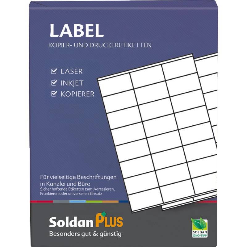SoldanPlus Frankieretiketten LABEL, weiß, 130 x 40 mm