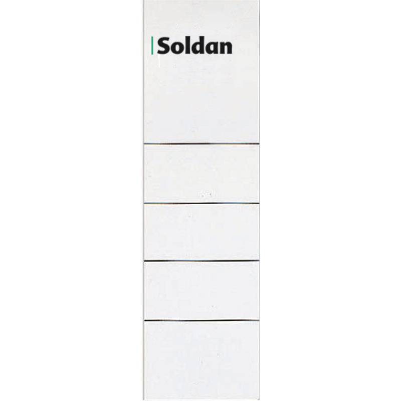 SoldanPlus Einsteckrückenschilder, für Rückenbreite 80 mm, kurz, breit, weiß