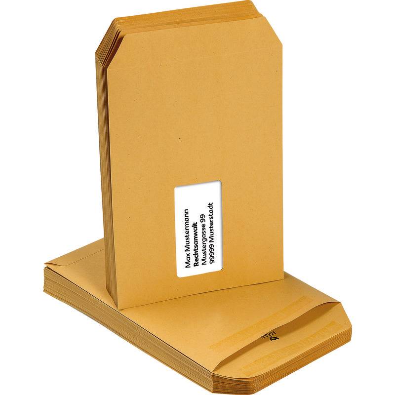 SoldanPlus Versandtasche DIN C5, selbstklebend, braun, mit Fenster, Pack: 500 St