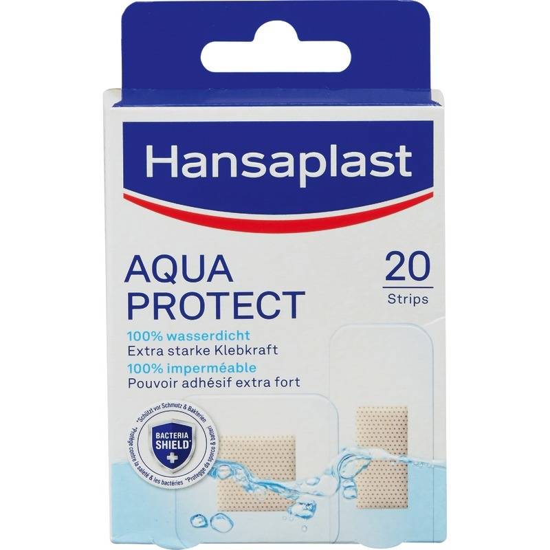Hansaplast 76533-00000, 20 Stück(e), Rechteckig, Transparent, Clean the wound and gently wipe away any foreign objects s