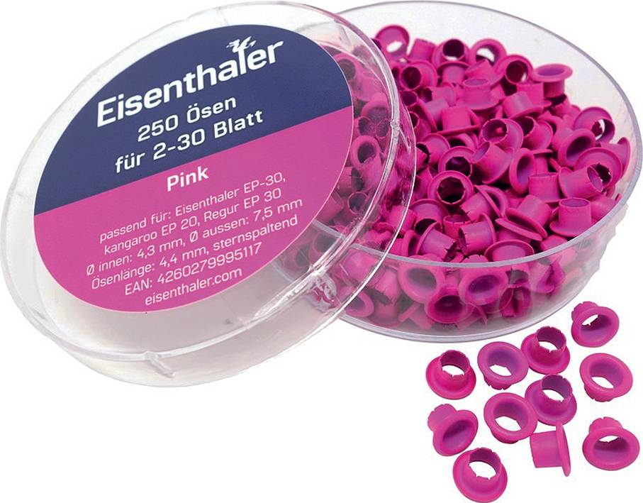 Eisenthaler Ösen EFC30-4.4mm, für 2 ? 30 Blatt, pink