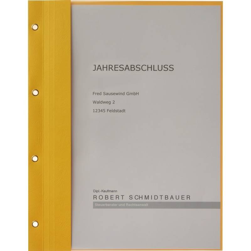 SoldanPlus Ausfertigungshefter mit Mattfoliendeckel, gelb