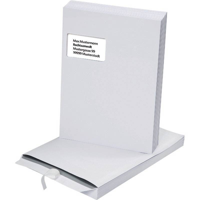 SoldanPlus Versandtasche DIN C4, haftklebend, weiß, mit Fenster, Pack: 250 Stück