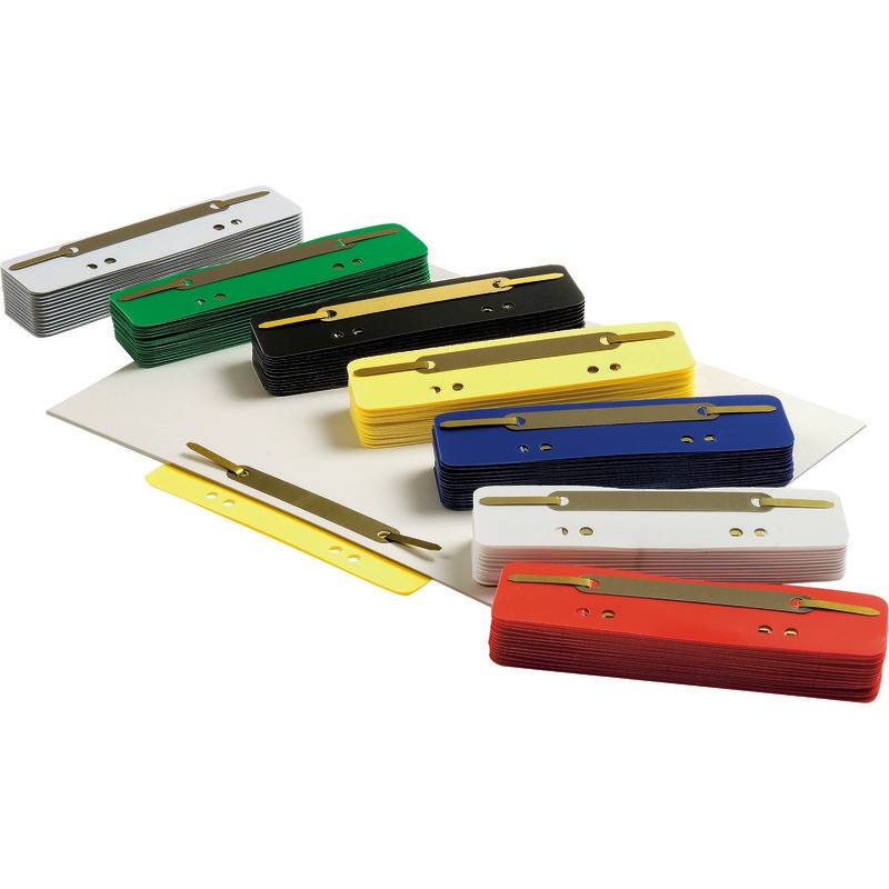 SoldanPlus Heftstreifen PP-Folie, Deckleiste Metall, 250 Stück farbsortiert
