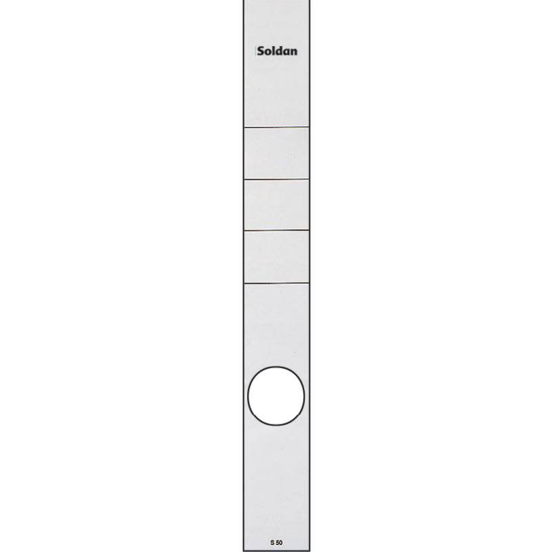 SoldanPlus Rückenschilder, selbstklebend, für Rückenbreite 50 mm, lang, schmal,