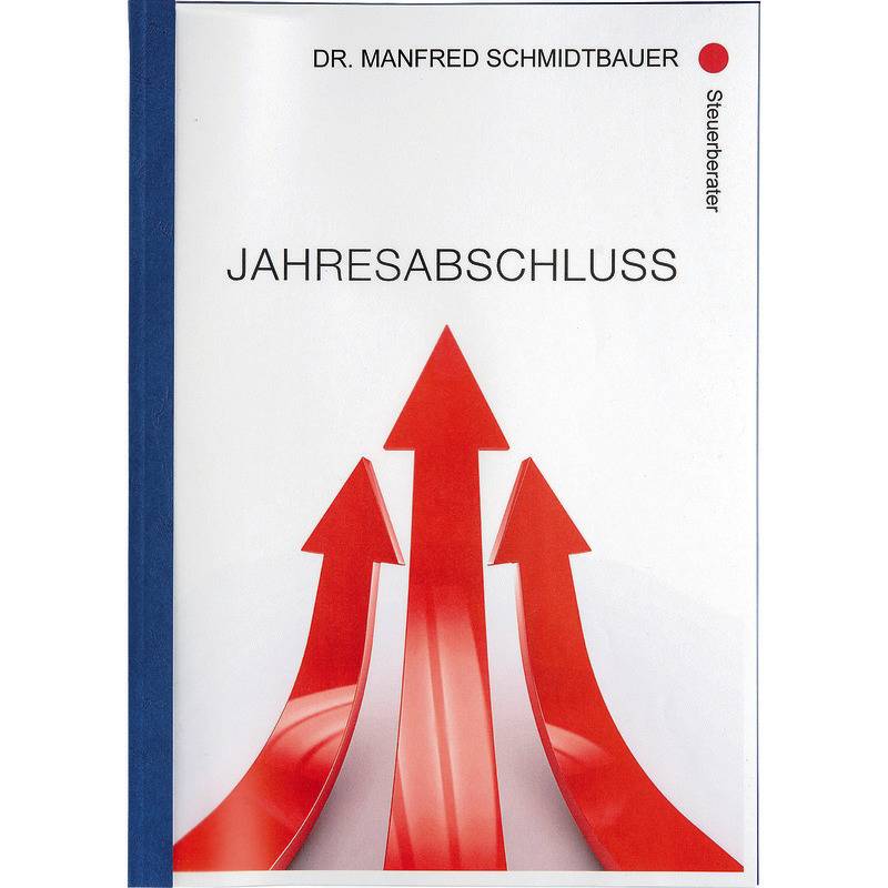 SoldanPlus Thermo-Bindemappen BASIC, Leinenstruktur/PVC-Deckel, Rückenbreite 1,5, dunkelblau