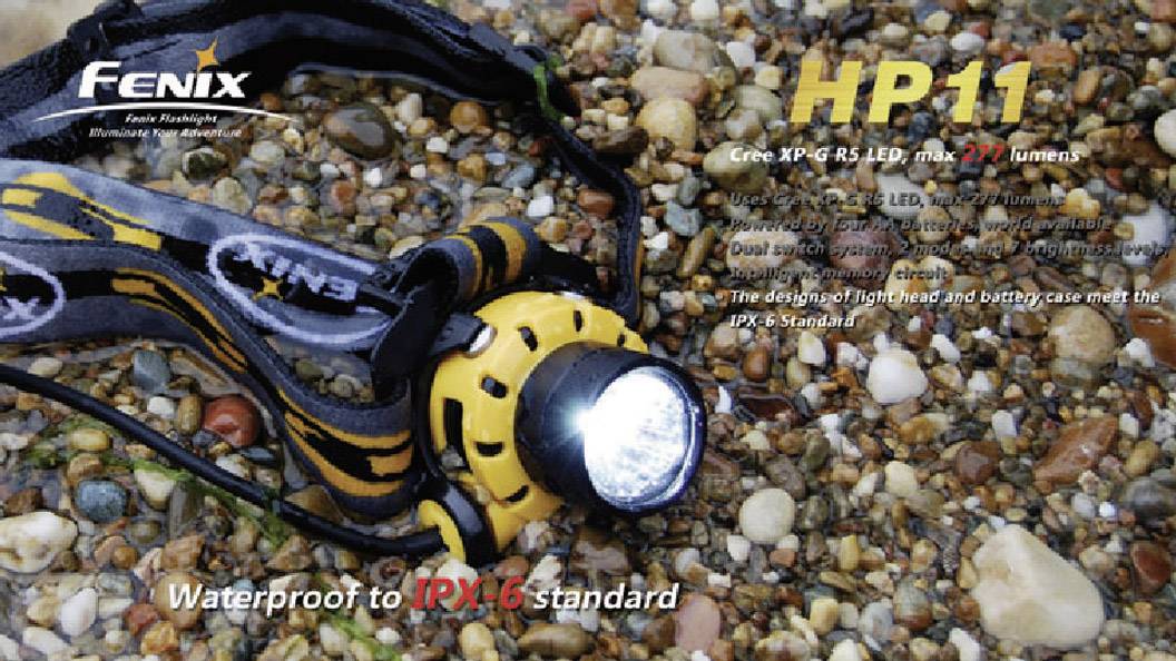 FENIX LED-KOPFLAMPE HP11, SCHWARZ