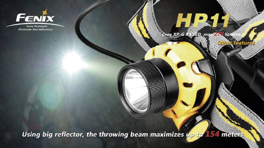 FENIX LED-KOPFLAMPE HP11, SCHWARZ