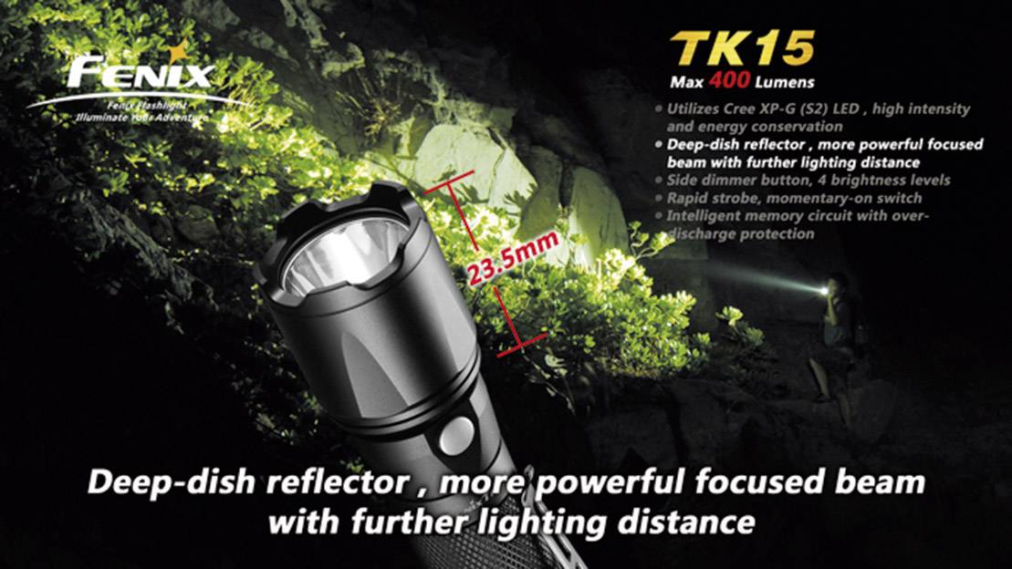 Fenix Light Tk15 S2 LED Taschenlampe batteriebetrieben 171 h 132 g