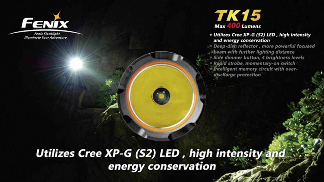 Fenix Light Tk15 S2 LED Taschenlampe batteriebetrieben 171 h 132 g