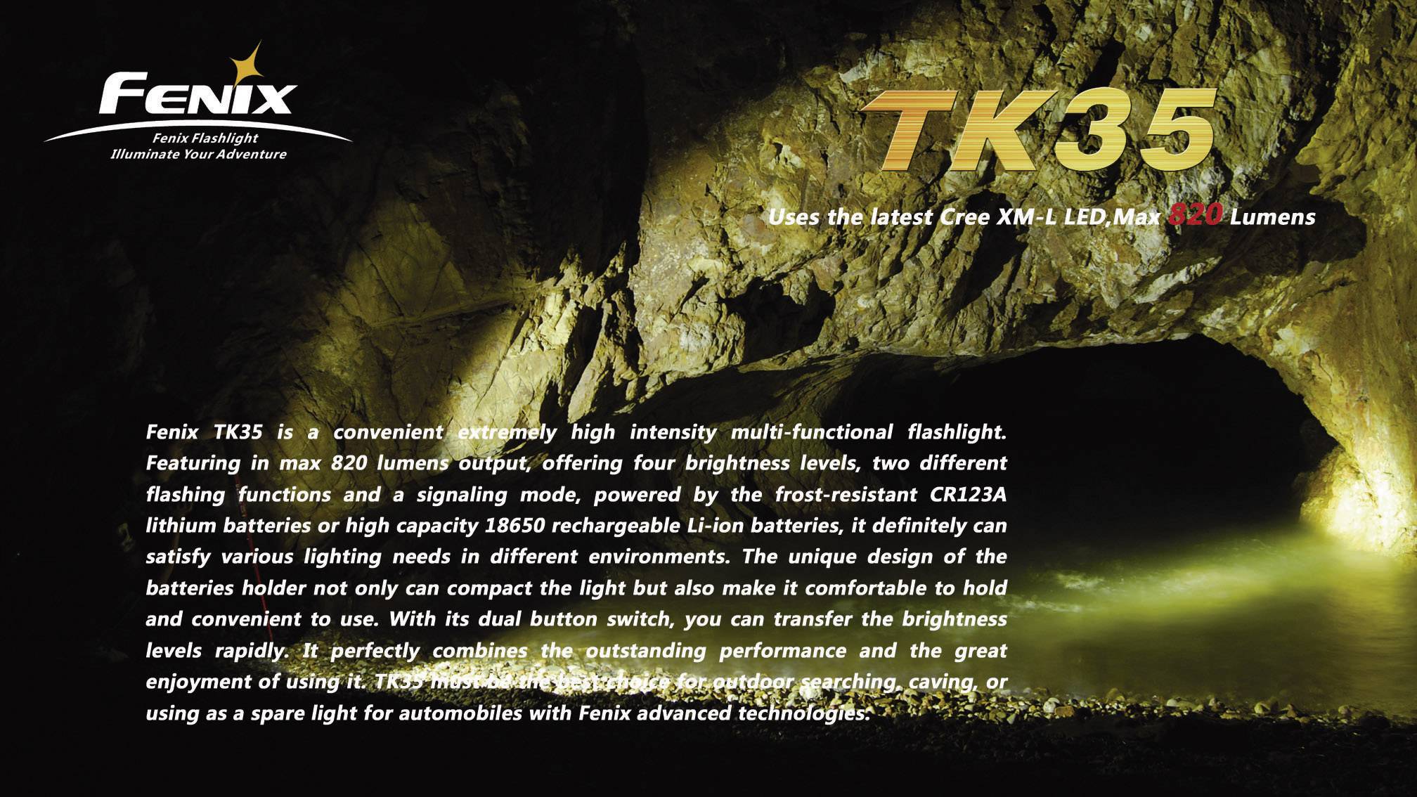 Fenix Light Tk35 LED Taschenlampe batteriebetrieben 130 h 160 g