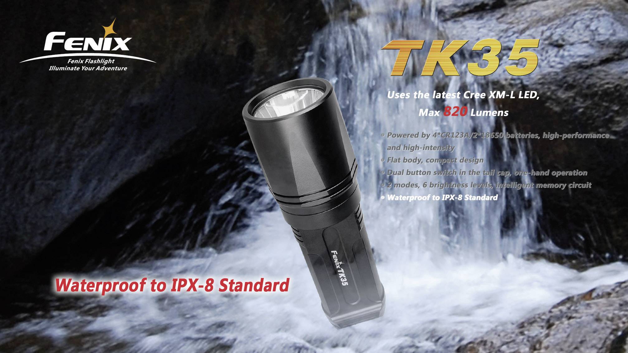 Fenix Light Tk35 LED Taschenlampe batteriebetrieben 130 h 160 g