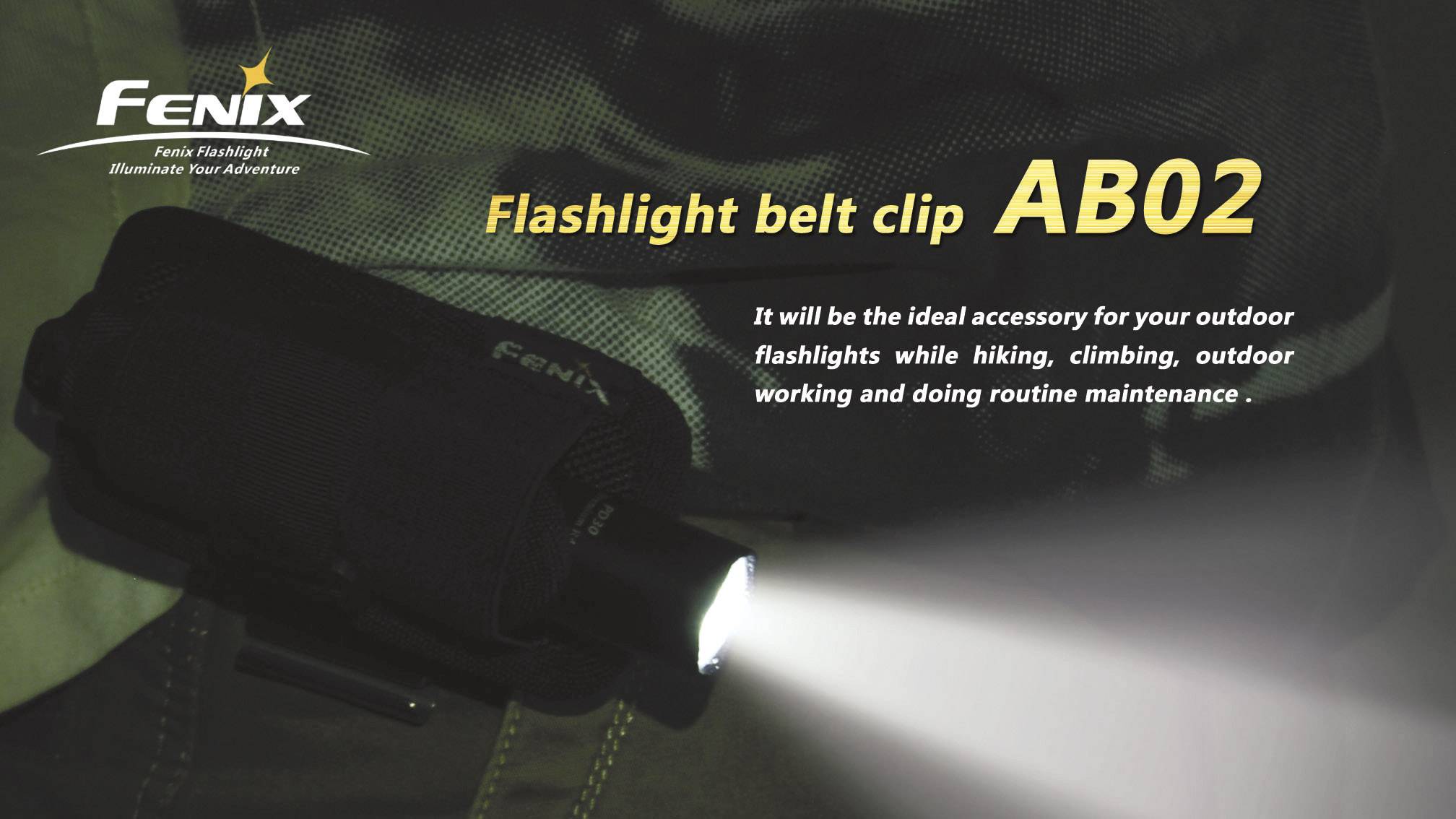 Fenix Light FENAB02 Gürtel-Clip Für alle Taschenlampen mit einem Ø 18 - 26 mm