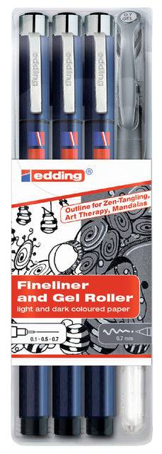 edding 1800/2185 Handlettering Starter Set sortiert (4er Set)