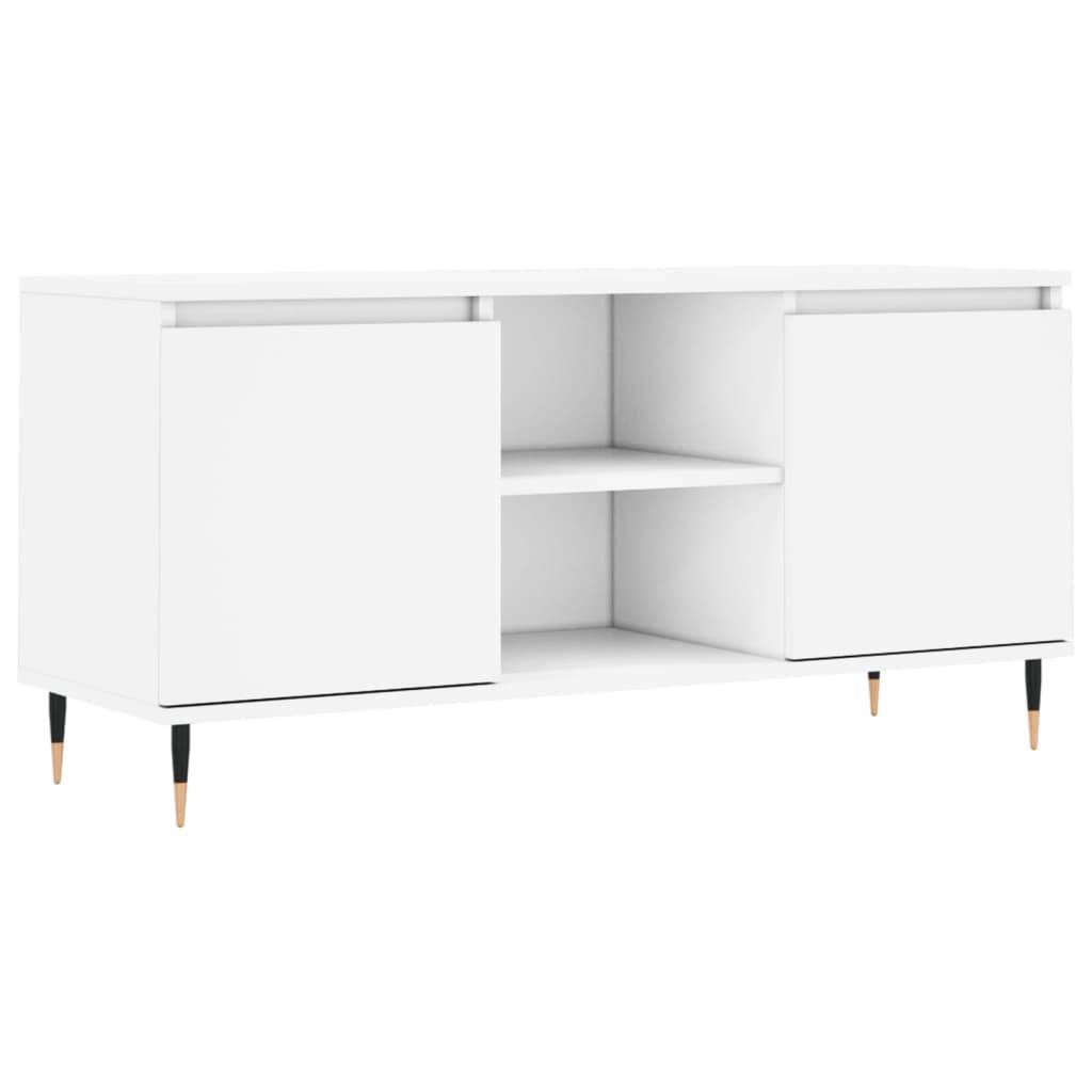 vidaXL TV-Schrank Weiß 104x35x50 cm Holzwerkstoff