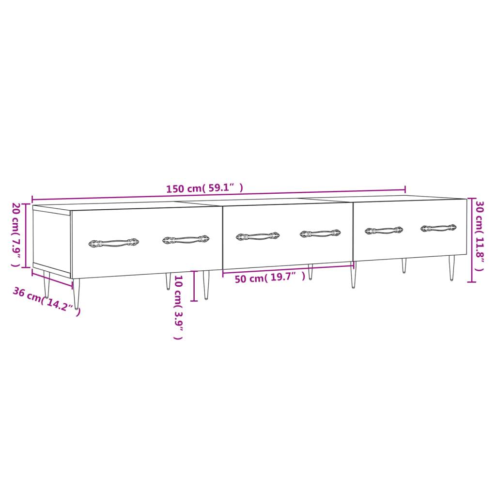 vidaXL TV-Schrank Betongrau 150x36x30 cm Holzwerkstoff