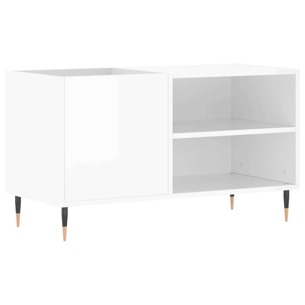 vidaXL Plattenschrank Hochglanz-Weiß 85x38x48 cm Holzwerkstoff