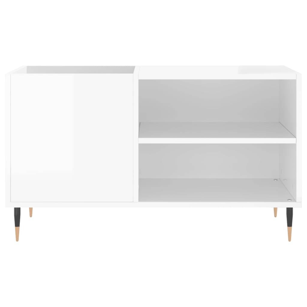 vidaXL Plattenschrank Hochglanz-Weiß 85x38x48 cm Holzwerkstoff