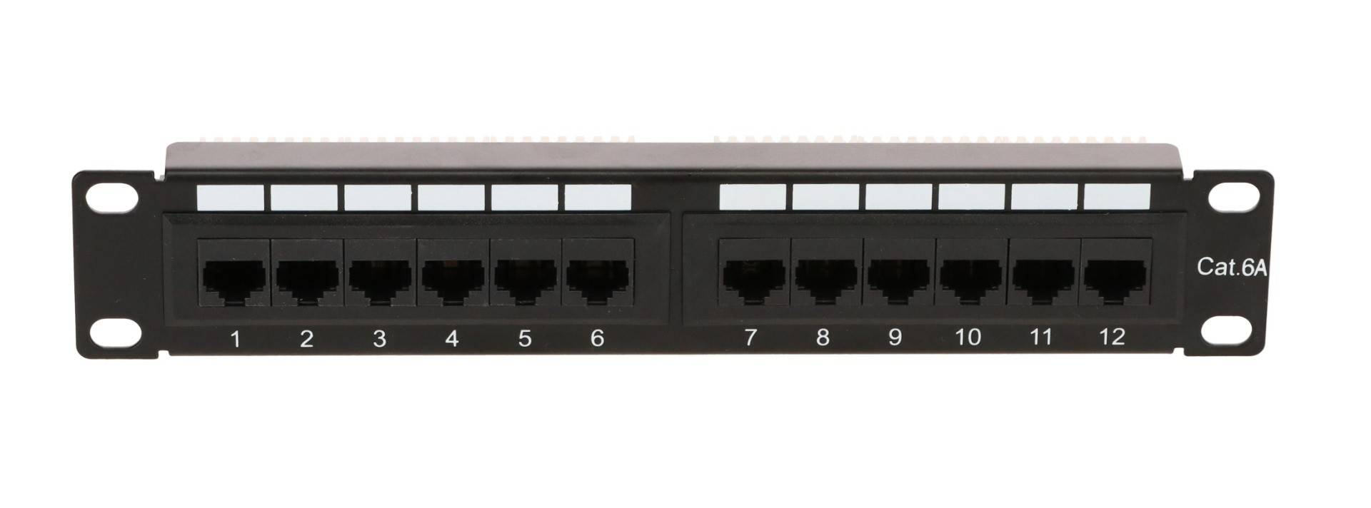 Danicom - Patchpanel 10”, 12-fach UTP Patchpanel CAT 6a