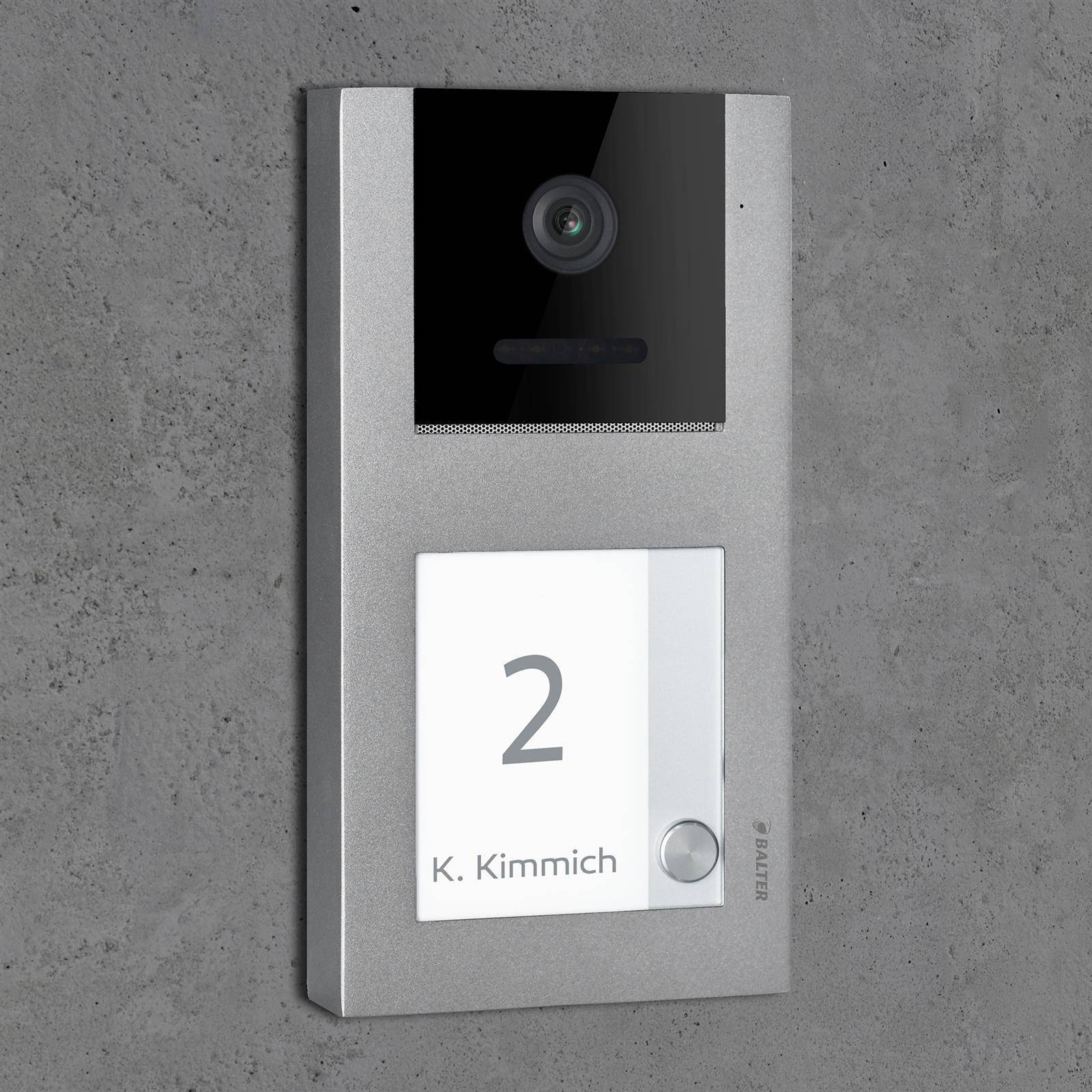 Video Türsprechanlage mit Smartphone App für 1 Familienhaus, Aufputz, 1x Monitor, Balter EVO WLAN