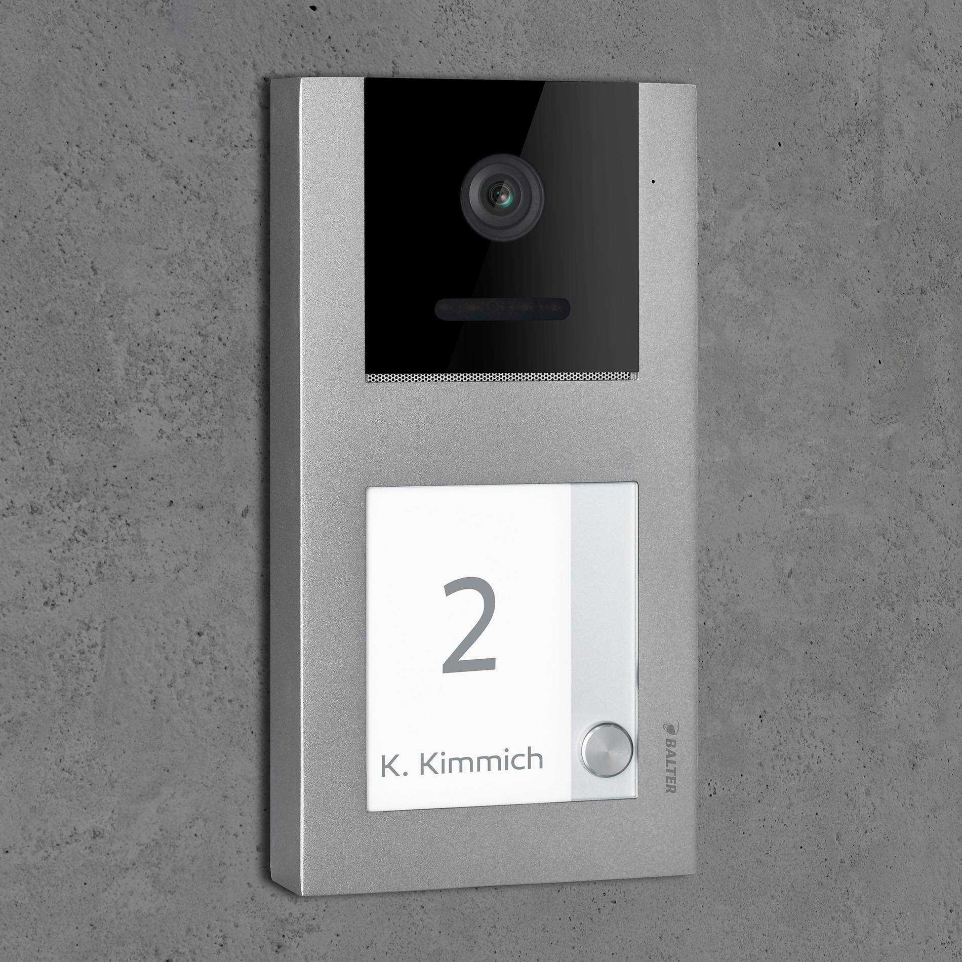 Video Türsprechanlage mit Smartphone App für 1 Familienhaus, Aufputz, 2x Monitore, Balter EVO WLAN