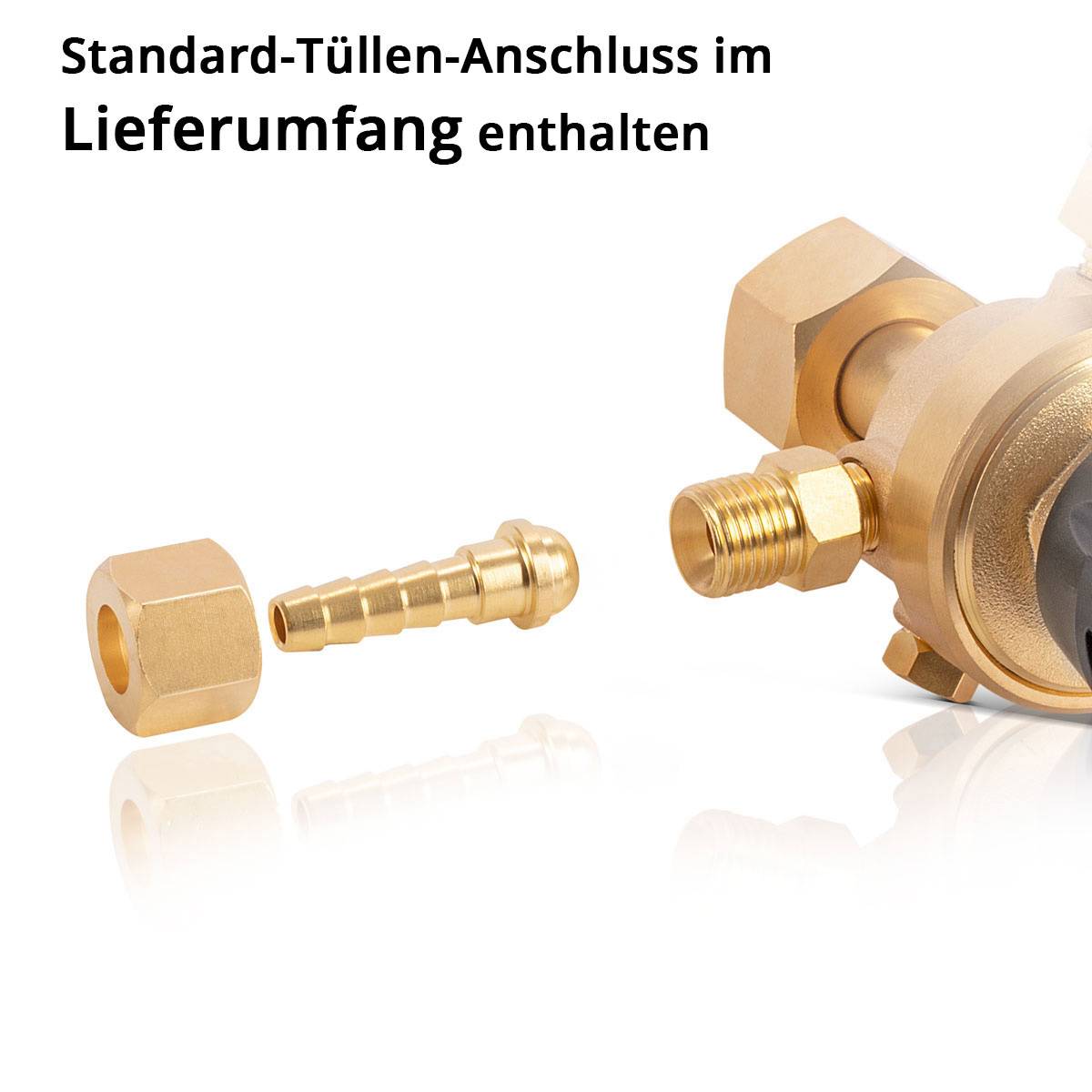 STAHLWERK Mini Druckminderer Druckregler 200 Bar für Argon CO2 Mix