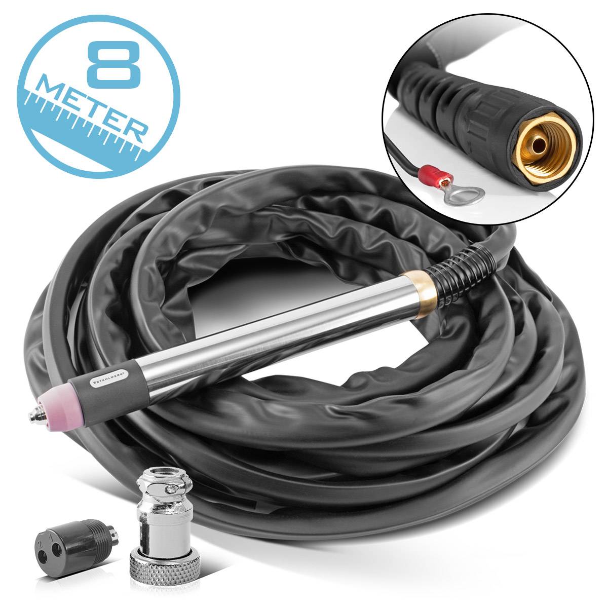 STAHLWERK CNC Brenner P60 Plasmabrenner Schneidbrenner mit 8 m Schlauchpaket