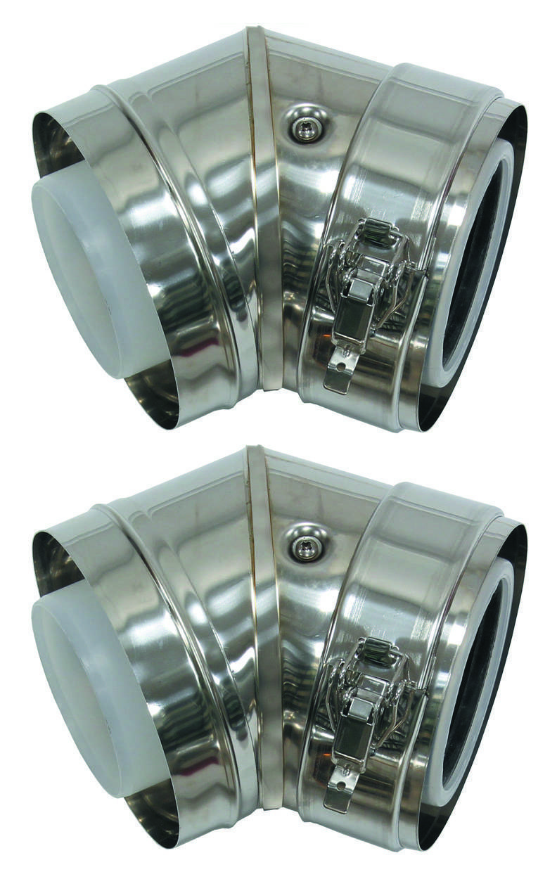 Vaillant Bogen 45 Grad 80/125mm Fassade,konz.PP/V2A 0020042757 (VE2)