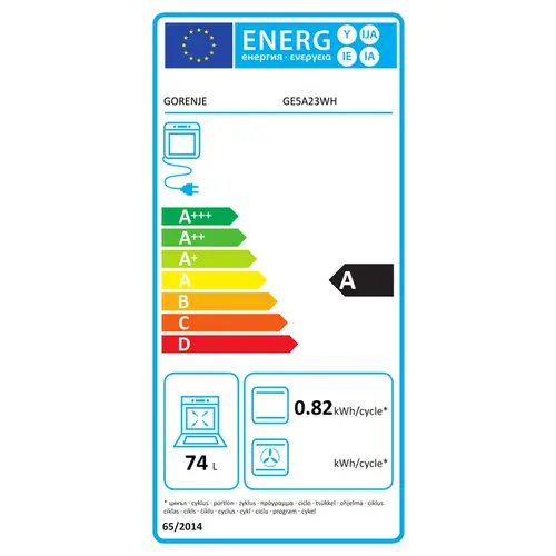 Gorenje Elektroherd O/U/Grill,70L GE5A23WH Gorenje Elektroherd O/U/Grill,70L GE5A23WH