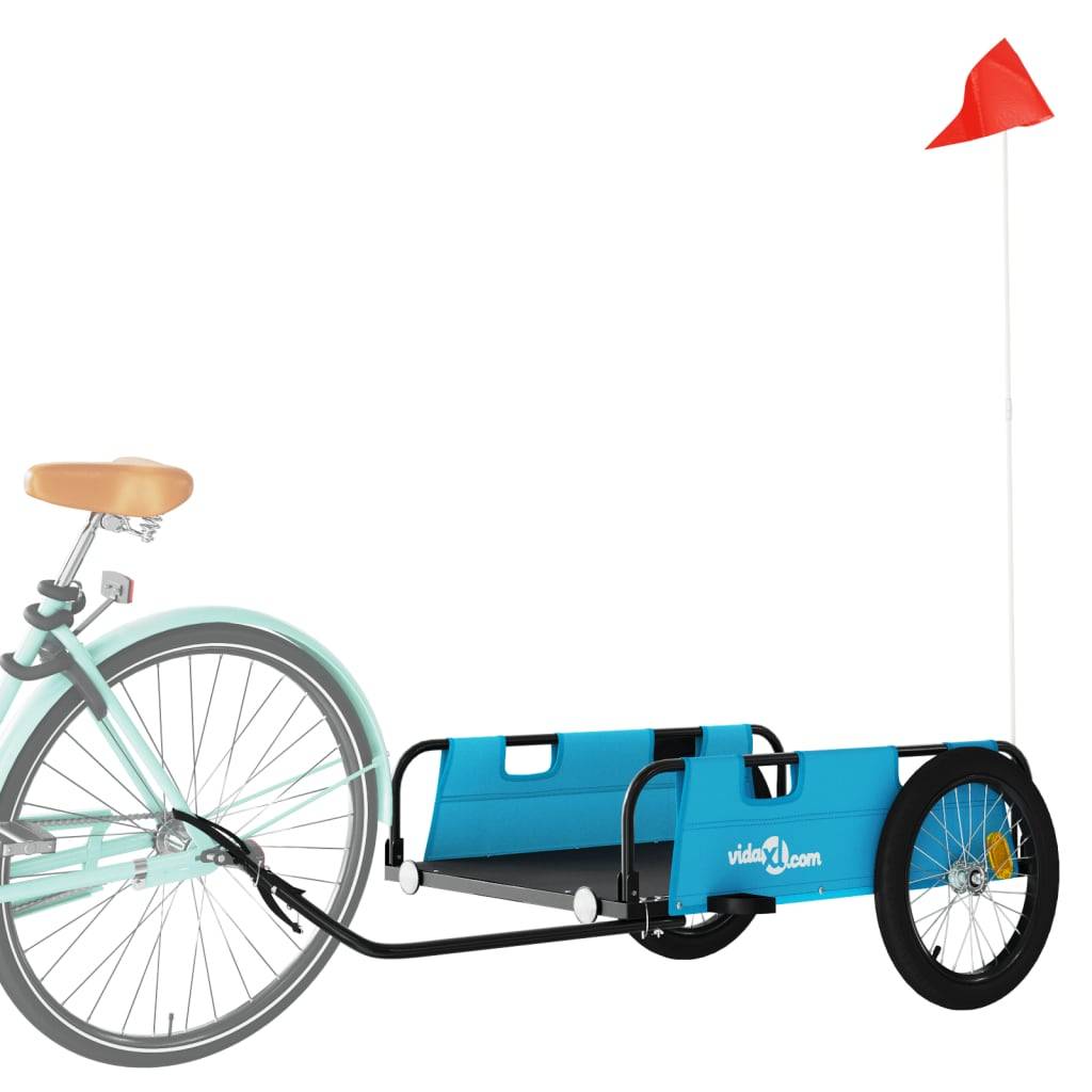 vidaXL Fahrradanhänger Blau Oxford-Gewebe und Eisen