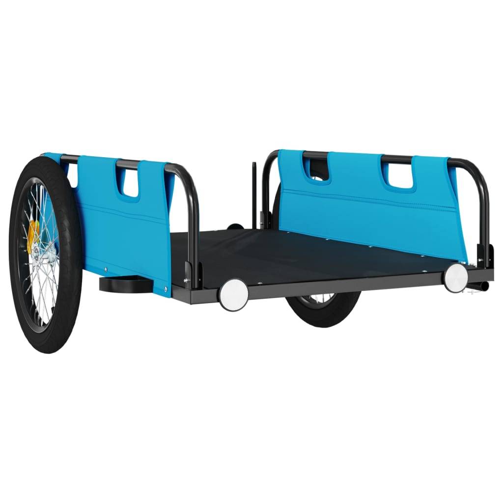 vidaXL Fahrradanhänger Blau Oxford-Gewebe und Eisen