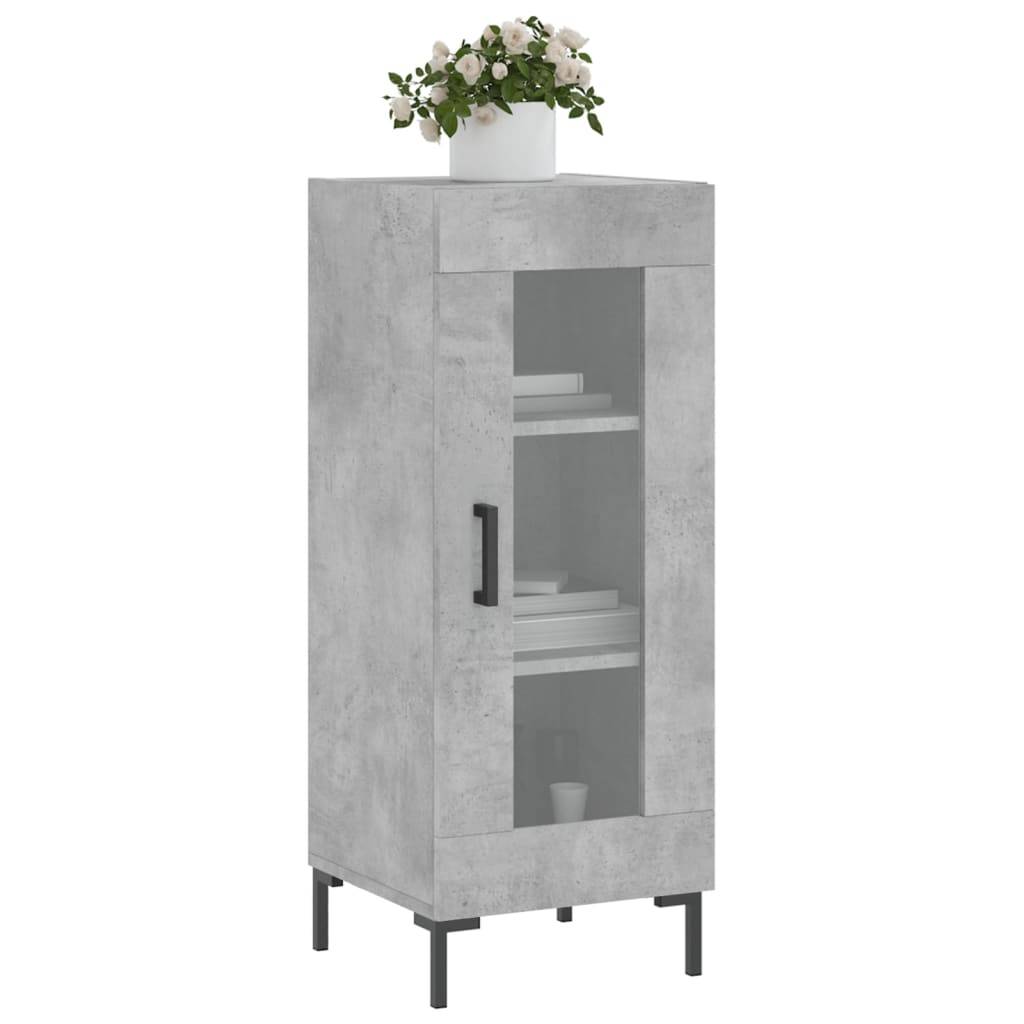 vidaXL Sideboard Betongrau 34,5x34x90 cm Holzwerkstoff