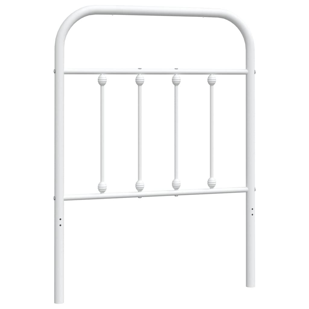 vidaXL Kopfteil Metall Weiß 75 cm