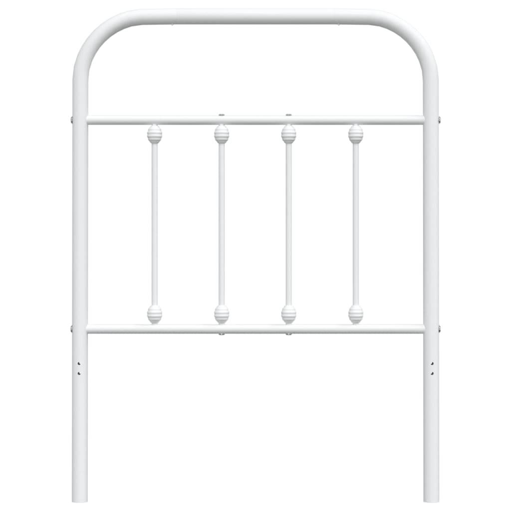 vidaXL Kopfteil Metall Weiß 75 cm