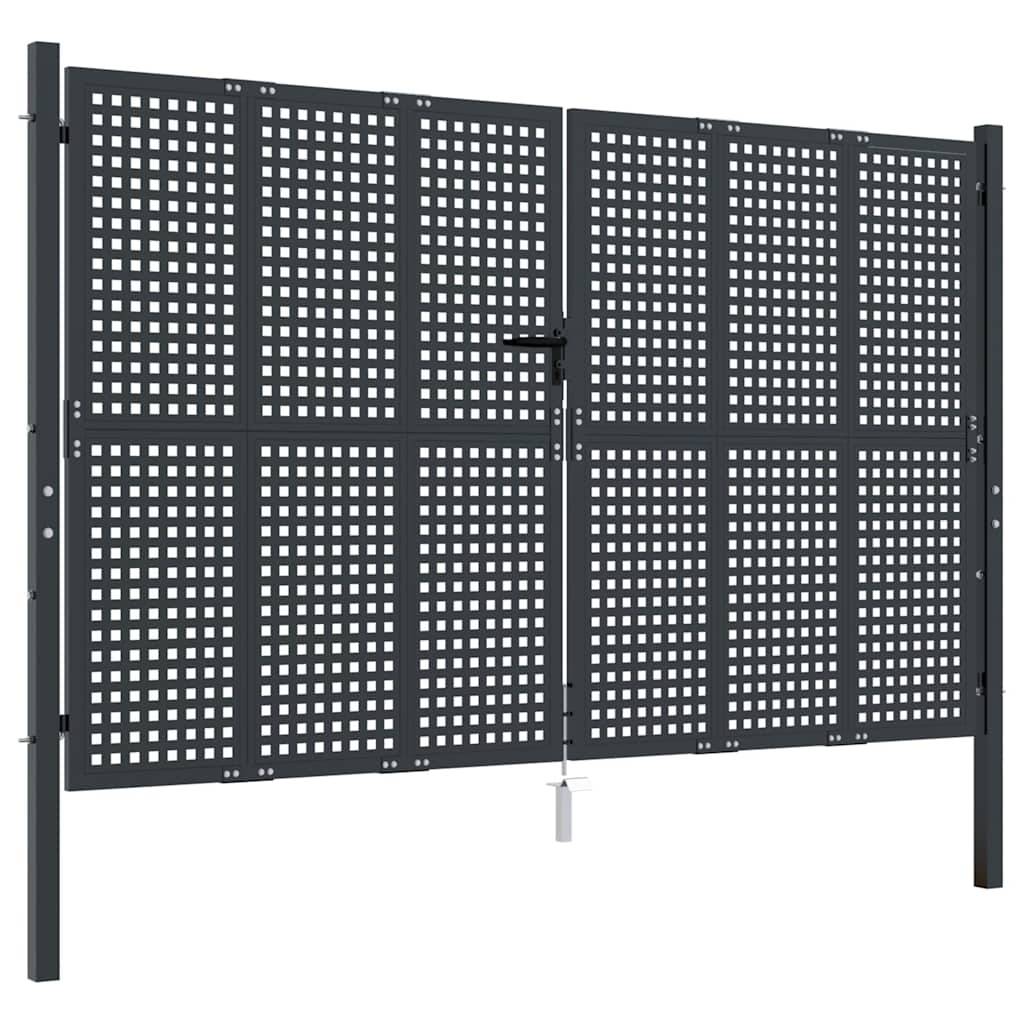 vidaXL Gartentor Anthrazit 300x175 cm Stahl