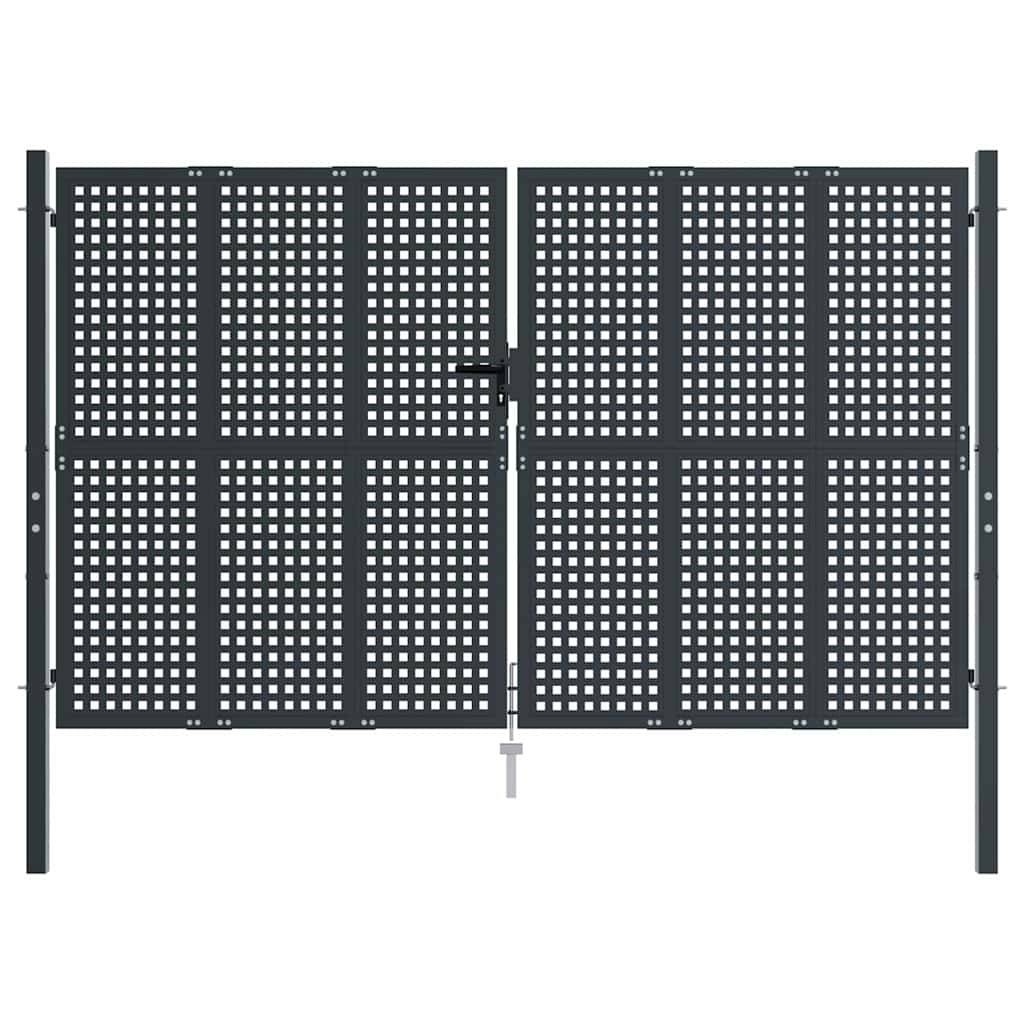 vidaXL Gartentor Anthrazit 300x175 cm Stahl