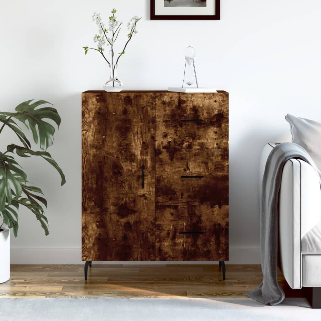 vidaXL Sideboard Räuchereiche 69,5x34x90 cm Holzwerkstoff